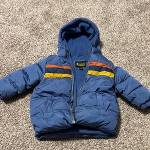 Xtreme Kids Blue Puffer Jacket with Stripes